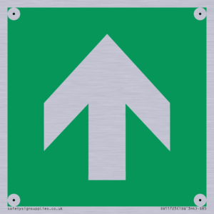 E907 Safe condition: Up / forwards arrow (90 deg supplimentary)